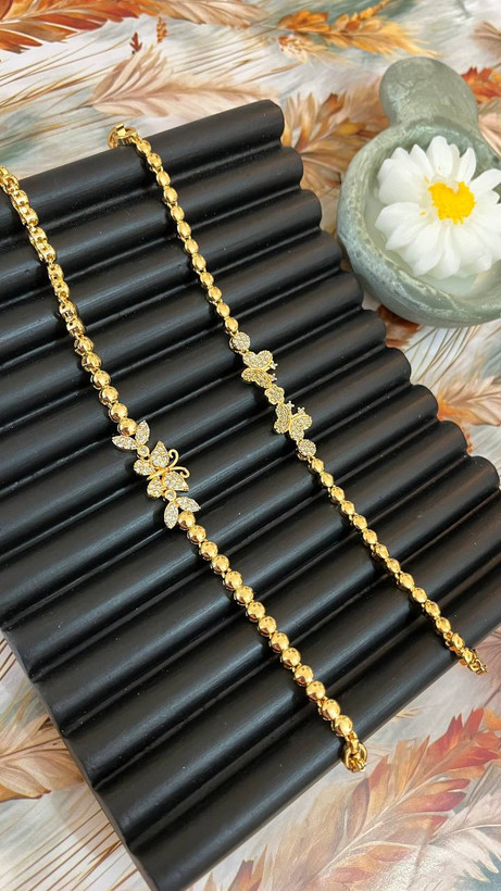 دستبند استیل زنانه طرح پروانه ای