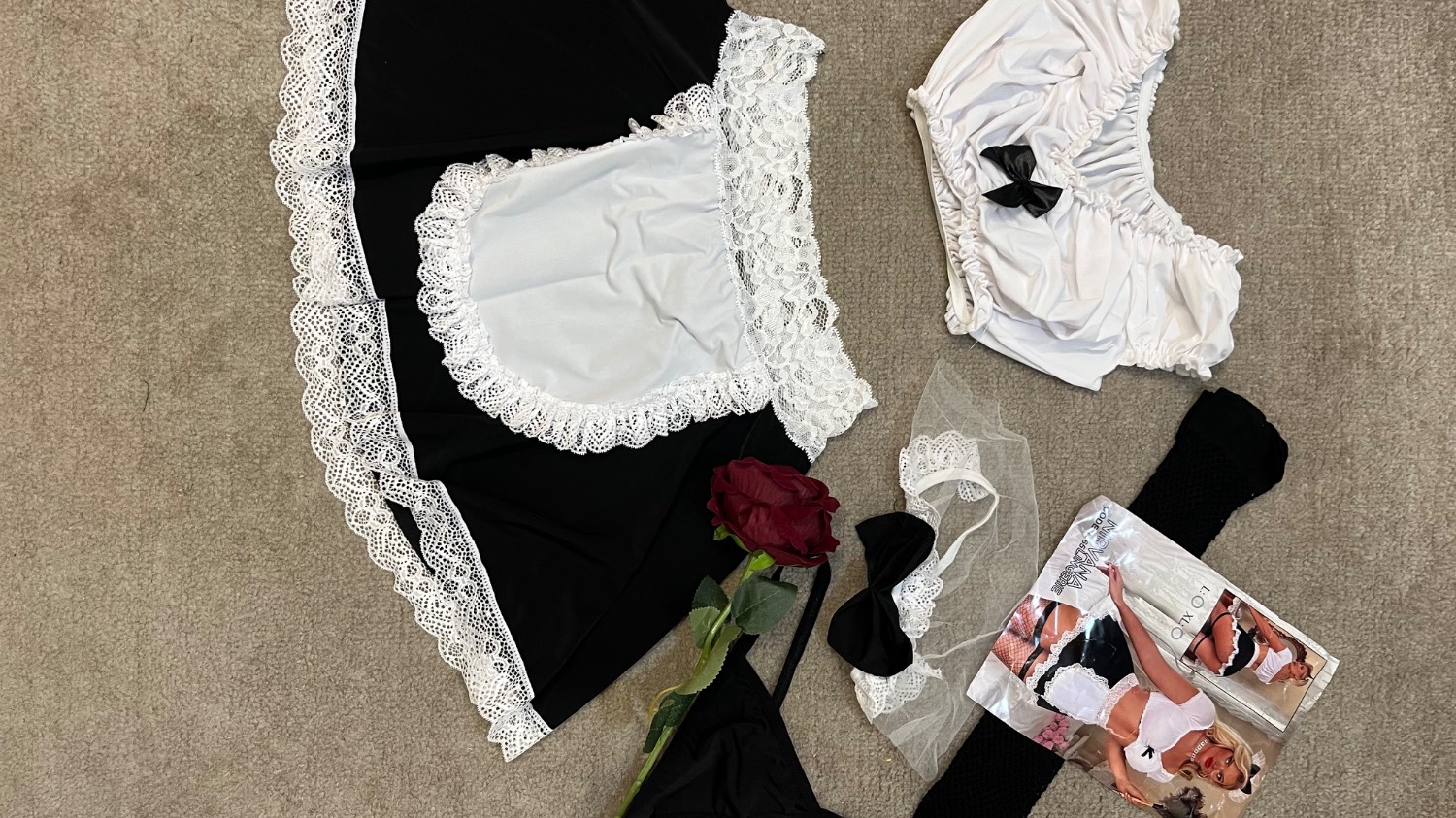 کاستوم فانتزی طرح خدمتکار (Maid)  - ست کامل ۶ تکه